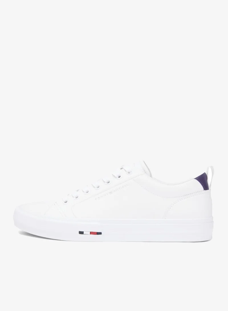 TOMMY HILFIGER Contrast Midsole Debossed Leather Trainers